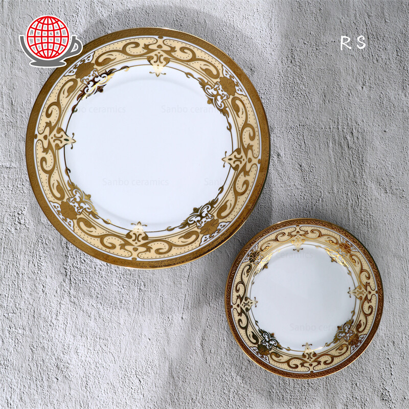 ceramic crockery wholesalers,beautiful dinnerware sets,white and gold dinnerware