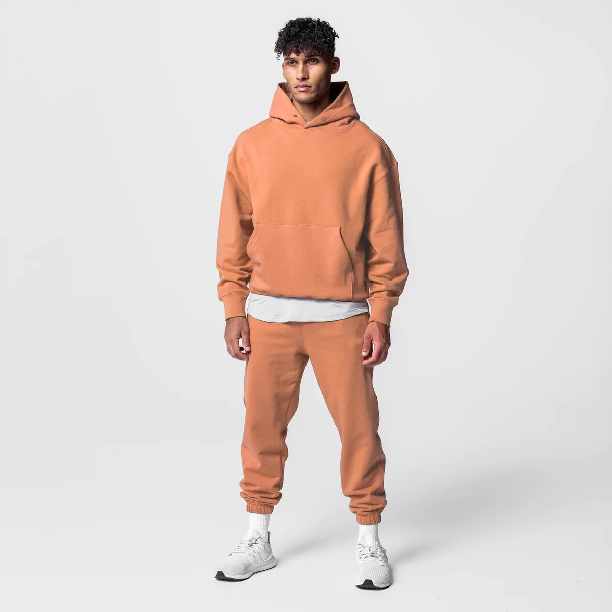 Orange Heavyweight 320g Hoodie Joggers Cargo Pants