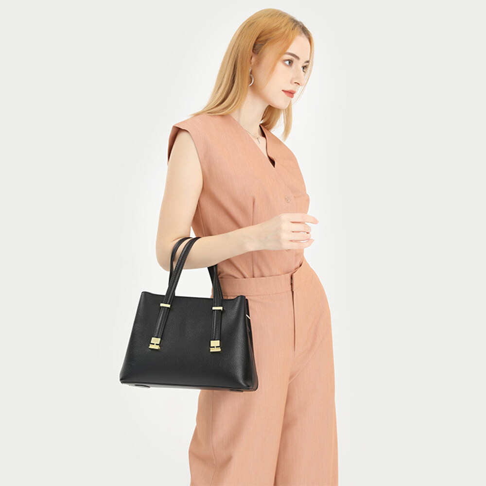 Customized logo women's handbag, vegan leather, PU material, lightweight, fashionable and casual