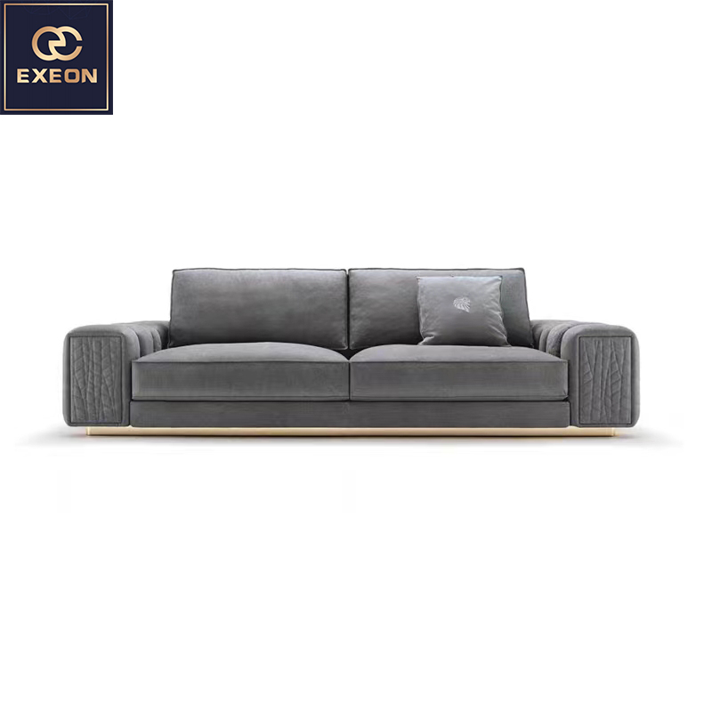 Genuine Leather Modern Italian Design Luxury Sofa Set