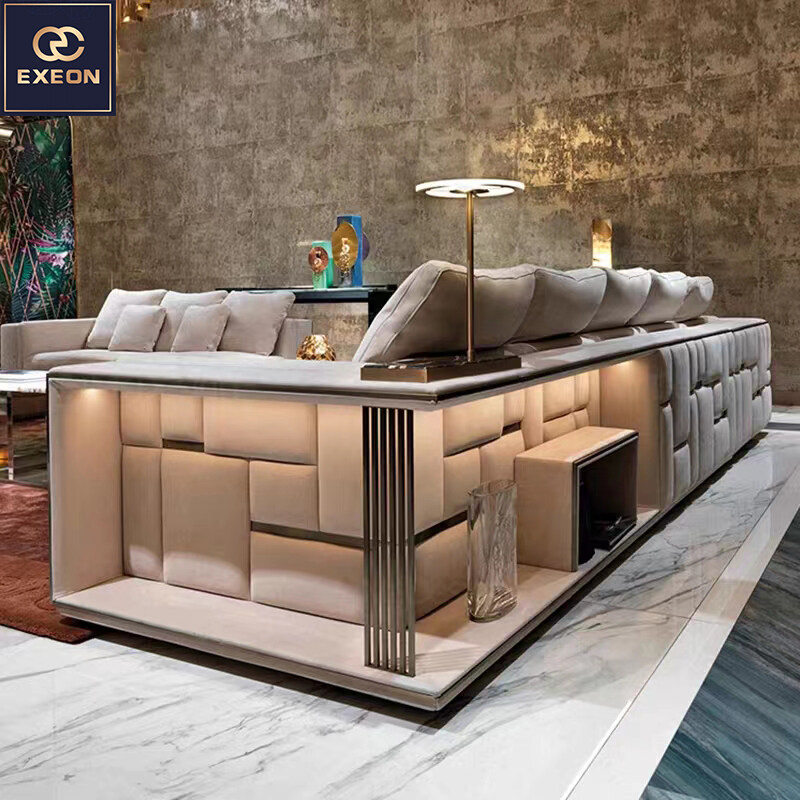 white leather sectional sofa with lights,leather sectional sofa with light wholesale,leather sectional sofa with light export,leather sectional sofa with light china,leather sectional sofa with light  bulk