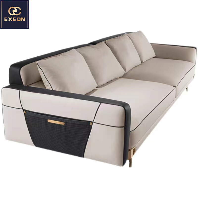 2024 New Italian Luxury Sofa Set Living Room Furniture Upholstery Split