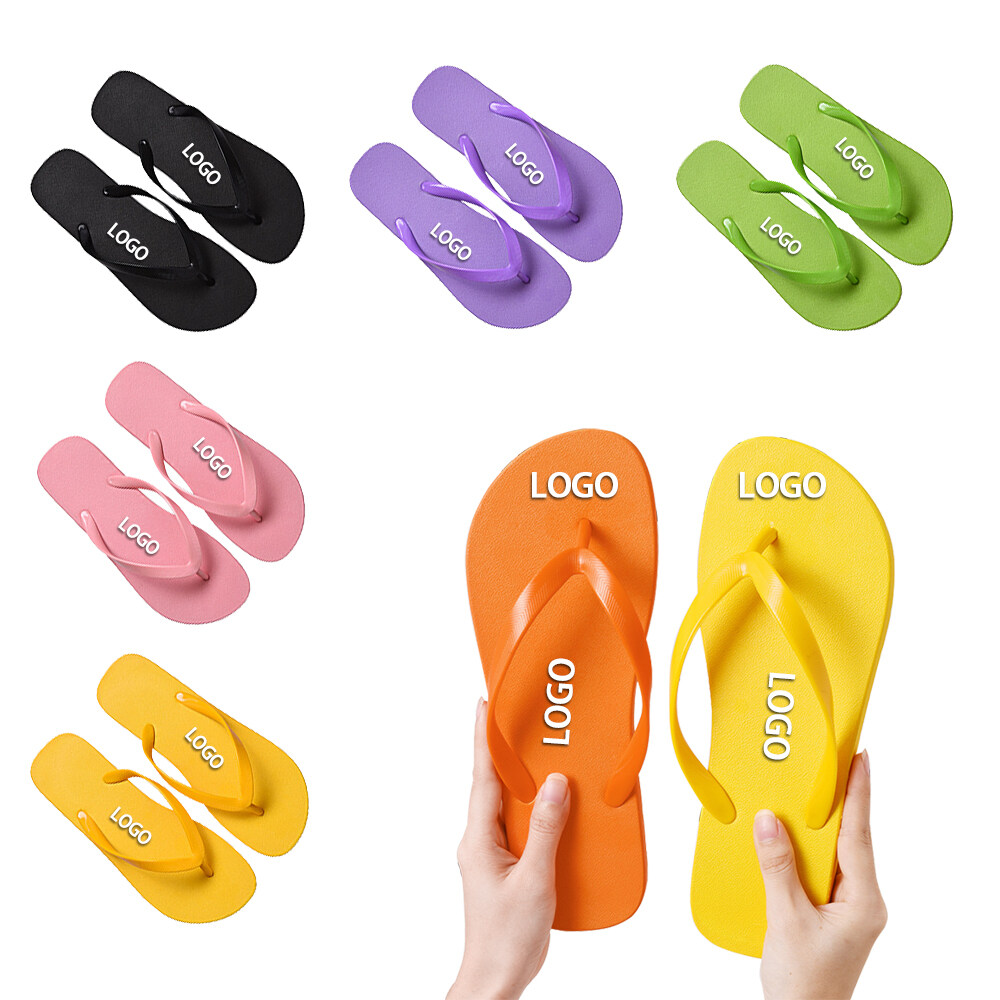 Factory 2024 latest design beach flip-flops custom logo sandals for women summer non-slip durable and environmentally friendly