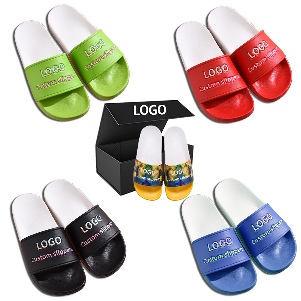 Customized Logo Soft PVC Unisex Women's Outdoor Fashion Indoor Home Slippers Durable and Eco-Friendly