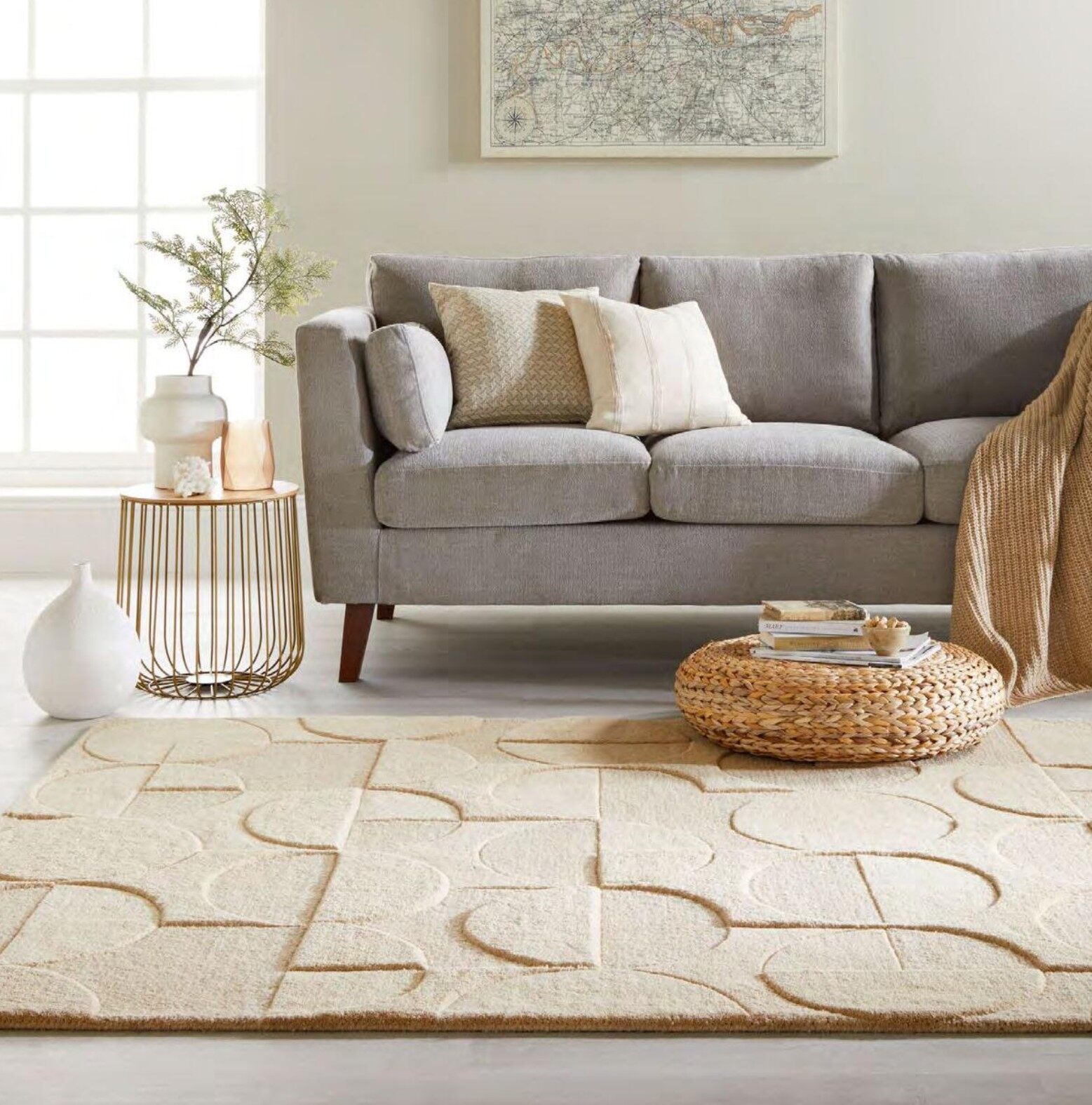 Modern Geometric Design Jacquard Textured living room Rug