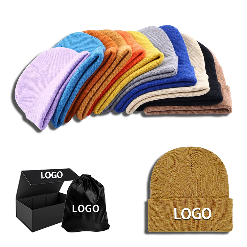 OEM acrylic graphic design fashion street winter casual warm knitted hat full jacquard logo printing custom logo beanie