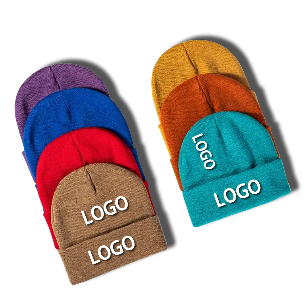 Custom knitted logo men's and women's hats beanie custom winter casual warm designer beanie
