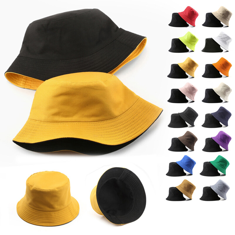 Reversible Solid Color Fisherman Hat