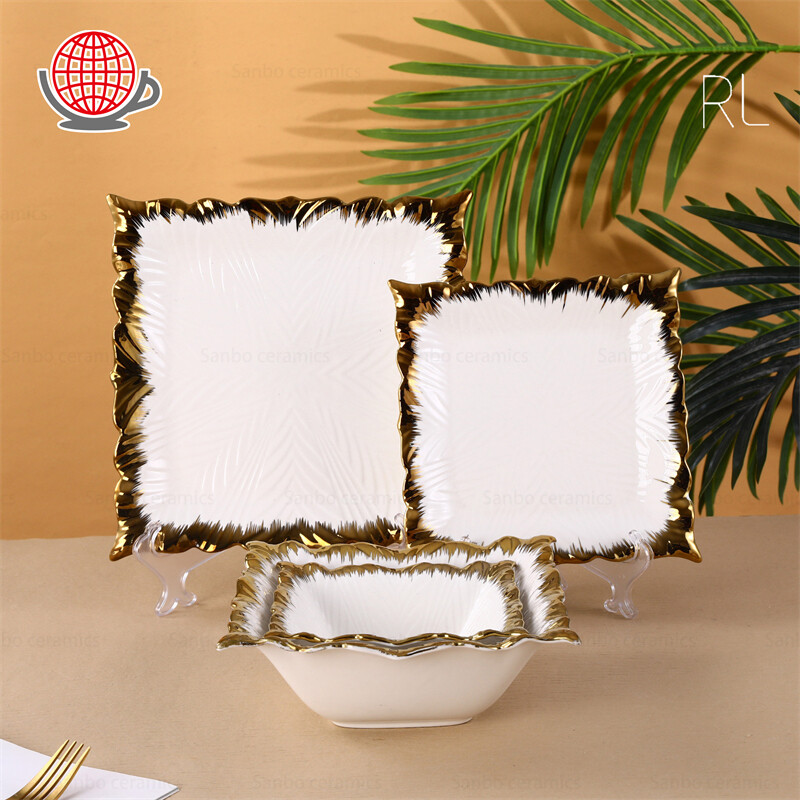 luxury dinnerware sets,square dishware,custom dishware