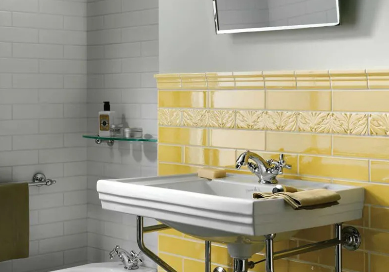 Illuminating Spaces with Radiant Yellow Subway Tiles