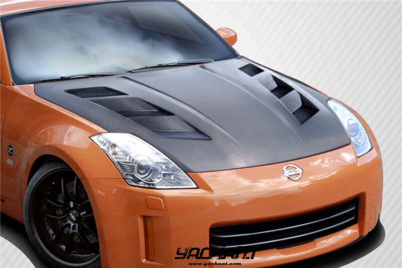 YC350Z073LCF 2006-2008 Nissan 350Z Z33 Amuse Style Hood Bonnet CF (101).jpg