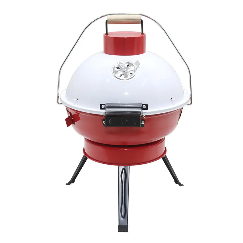 14 inch Kettle Outdoor Portable Barbecue Smoker With Folding Legs