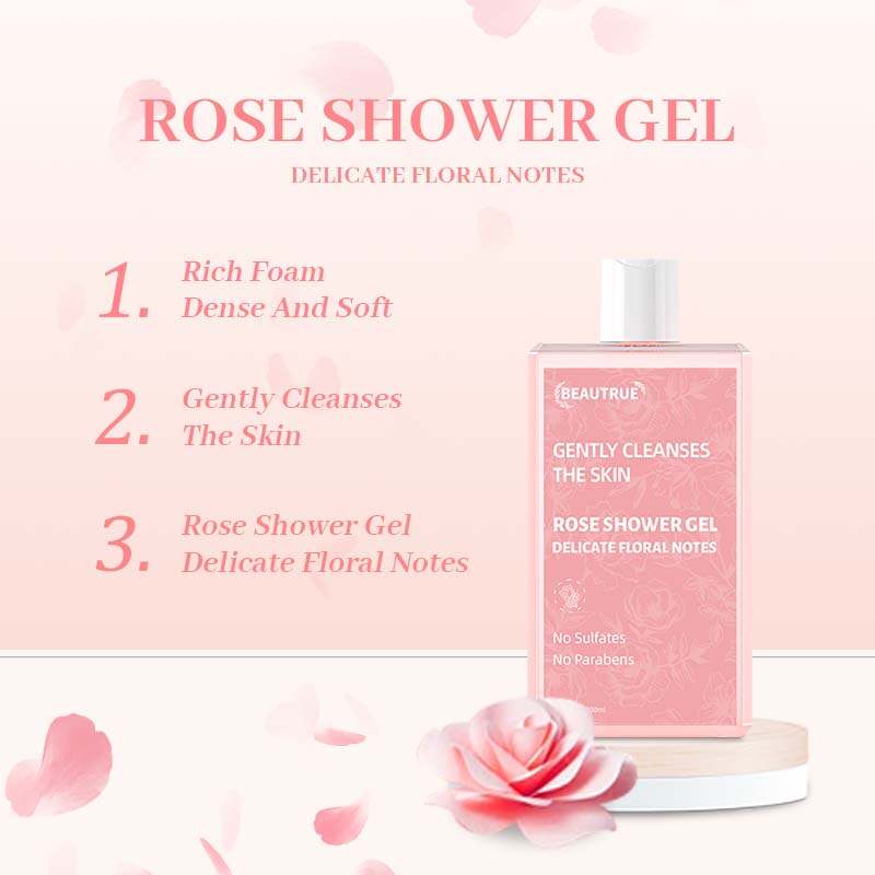 showe gel; body wash; rose shower gel