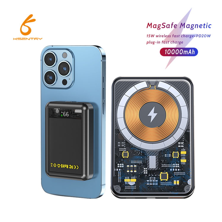 Trend design 5000ah 10000mah Transparent Magsafing Wireless Charger Power Bank fast charging power banks for iphone 12/13/14/15