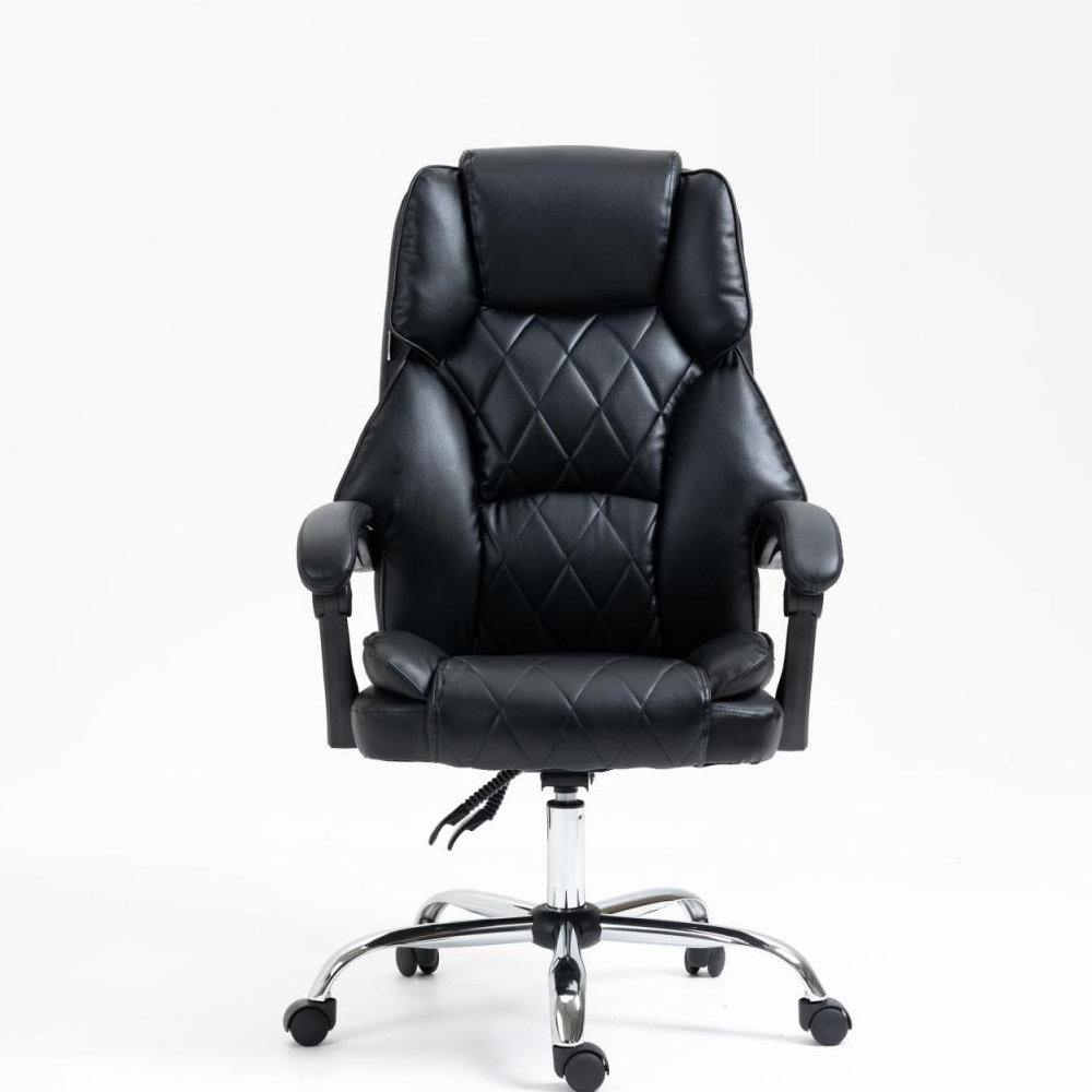 Ergonomic Executive Computer Desk Chairs with footrest,Swivel Task Chair with Lumbar Support, Strong Metal Base, PU Leather