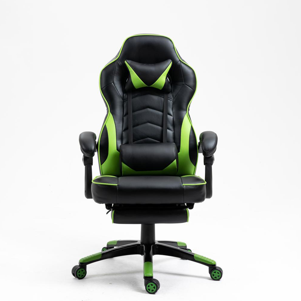 Gaming Chair, Computer Chair with Footrest and Lumbar Support, Height Adjustable Game Chair with and Headrest and for Office