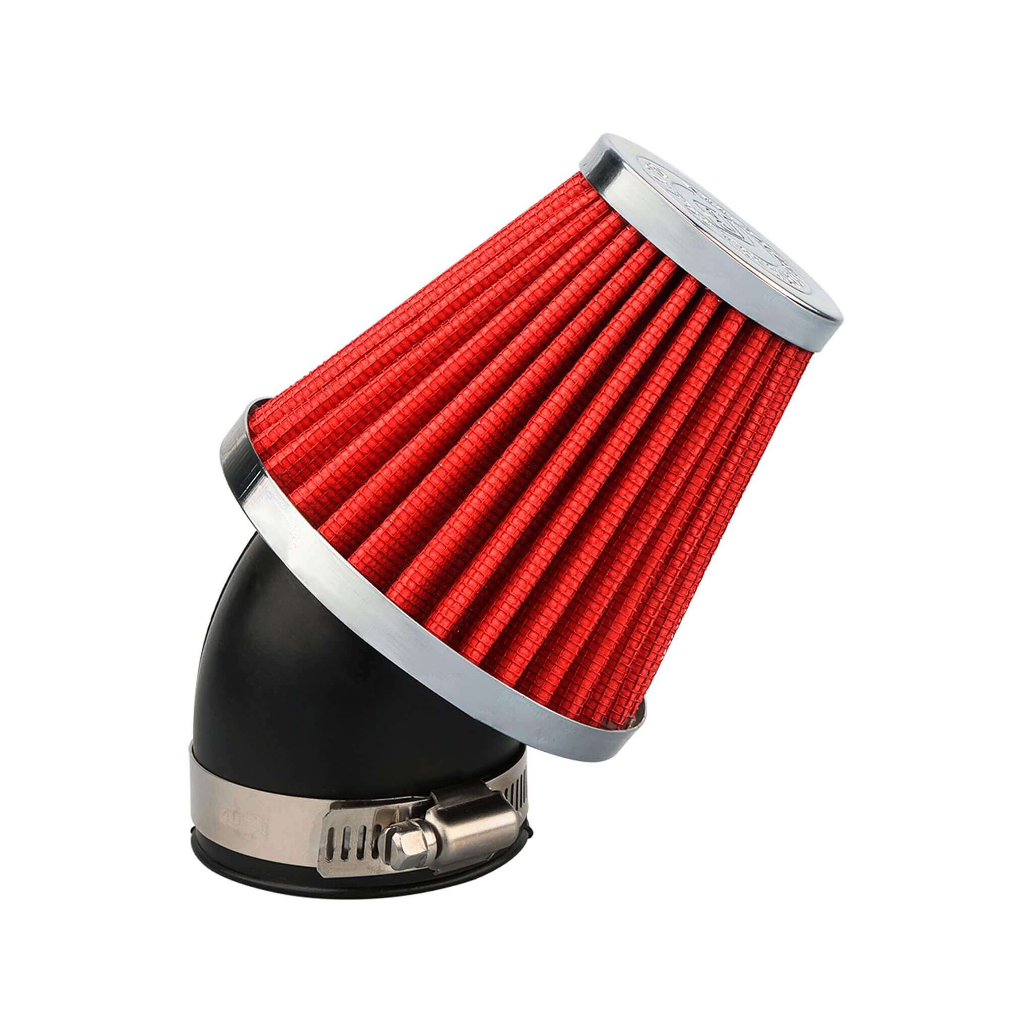 Clip Angle Cone Red Air Filter