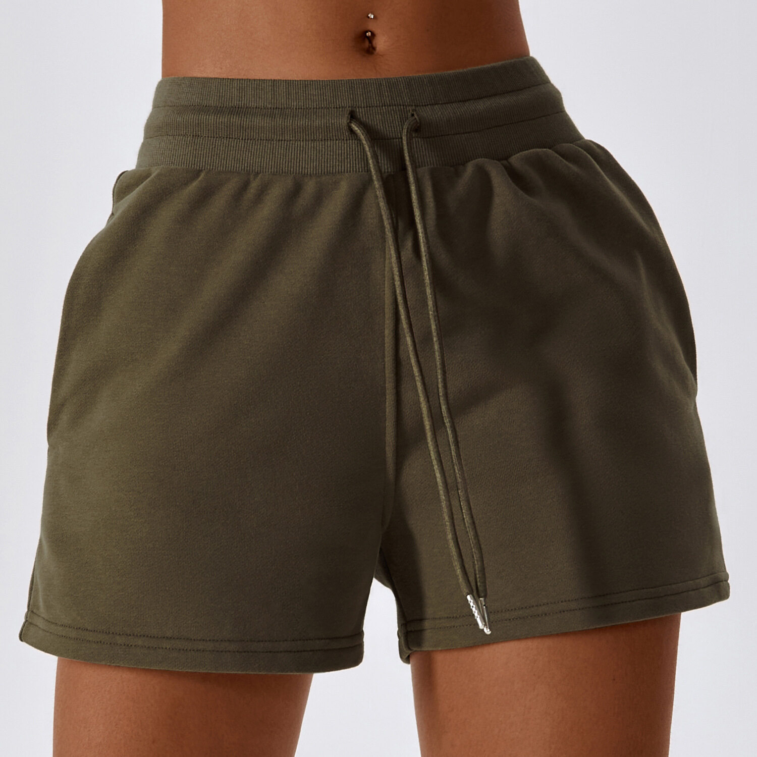 Drawstring Sporty  Loose-Fitting Outdoor Casual Shorts for Women