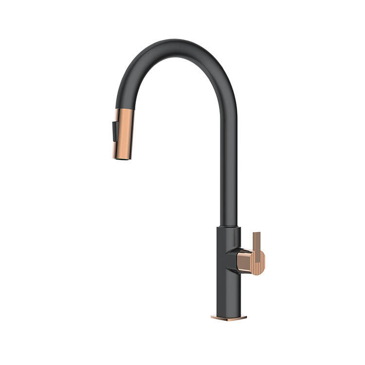 Contemporary design water faucet matte black kitchen sink faucet