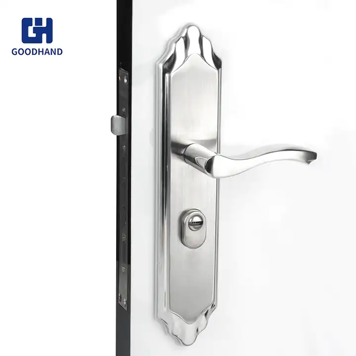 GH K02 High quality home furniture hardware stainless steel 304 SS door handle lock hotel door lock & keys lock cylinders