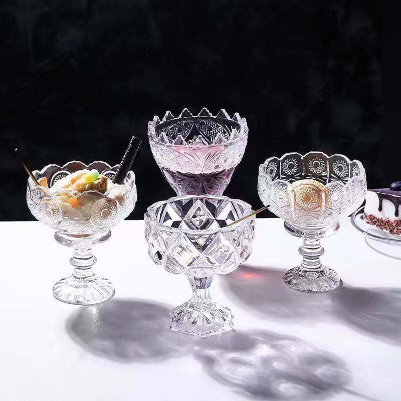 Ice Cream Glass Cup Stock Glassware For Wholesale Practical and high-end