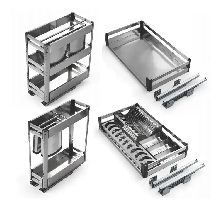 M02 Steel kitchen hardware drawers accessories kitchen furniture cupboard accessories baskets metal kitchen drawers baskets