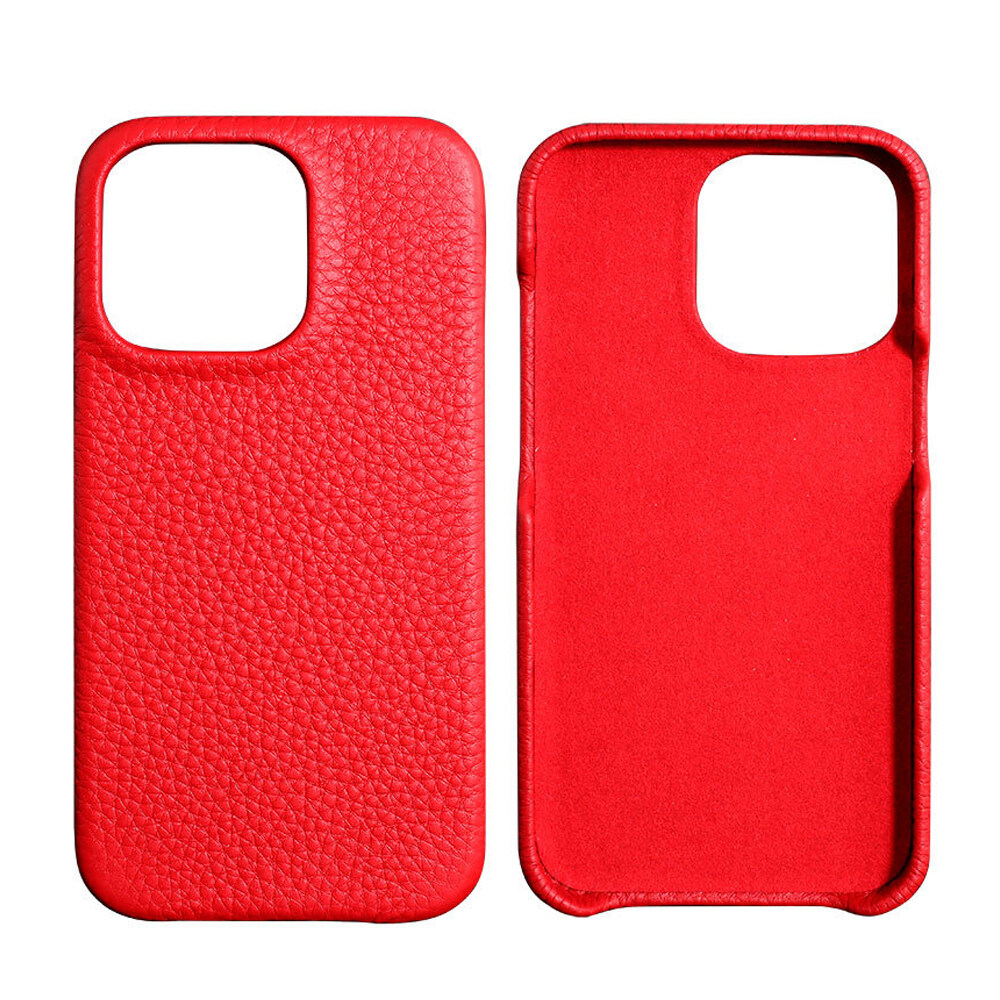 Capa de telefonia de couro personalizada para iPhone 15 Pro Wapped Edge Celular Case Caso-Copy