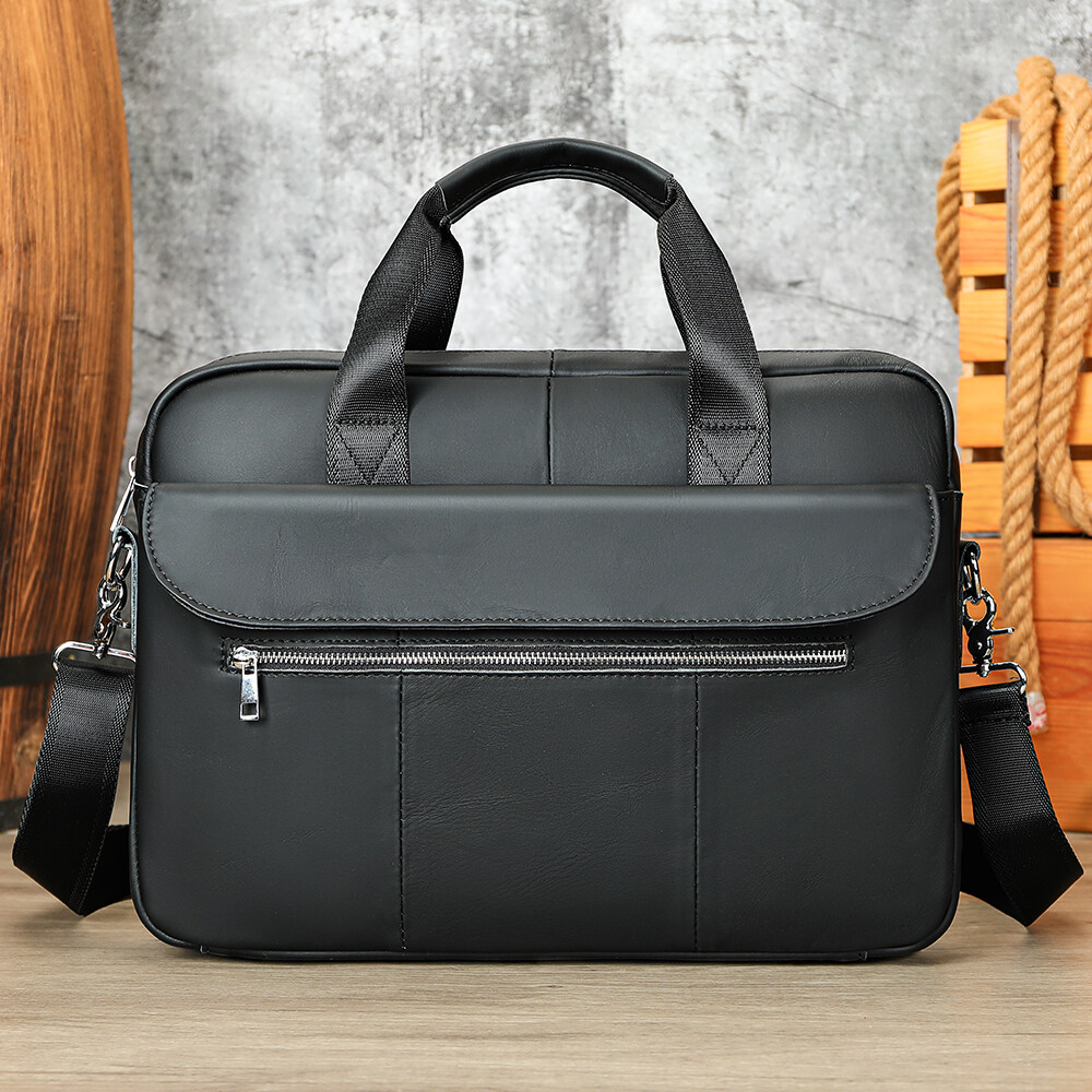 Niucunzh Men Real Leather Messenger Shoulder Crossbody Bag Business Executive Office Laptop Bags Briefcase Leather Briefcase Men