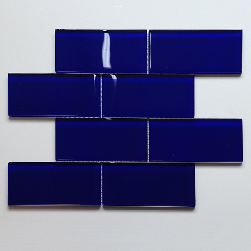 30x30 Cm Mosaic Blue Color Glass Wall Tile