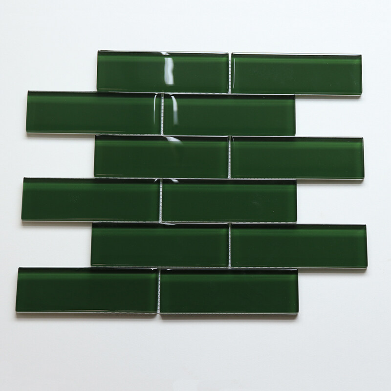 30x30 Cm Swimming Pool Green Glass Mosaic Tile