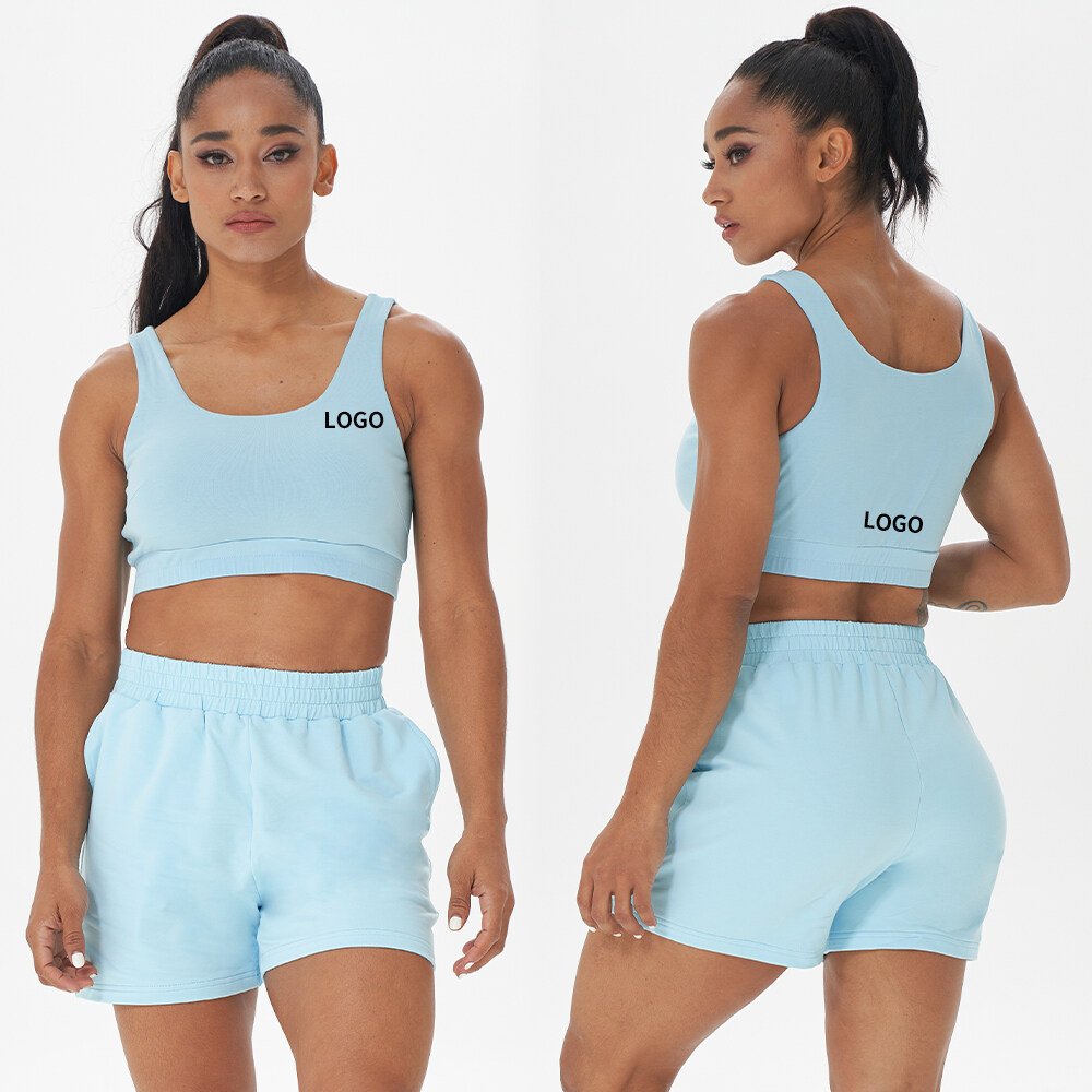 Yogawear Shorts Sports bra Hoodie Set Custom Logo