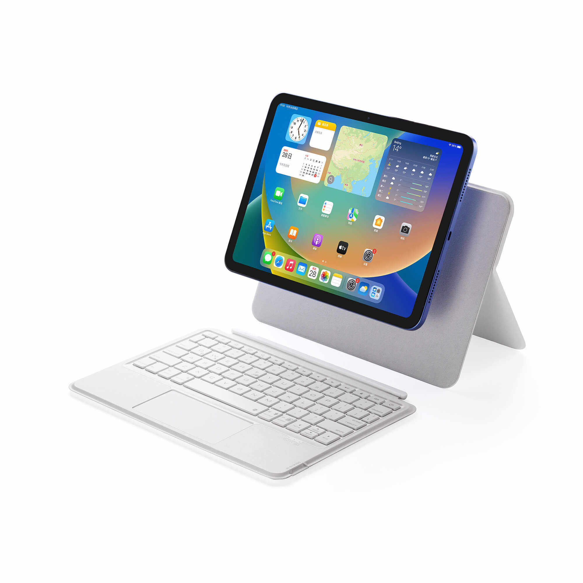 2022 iPad 10th Generation 10.9-inch Reversible Magic Control with Touch Backlight Bluetooth Keyboard Case