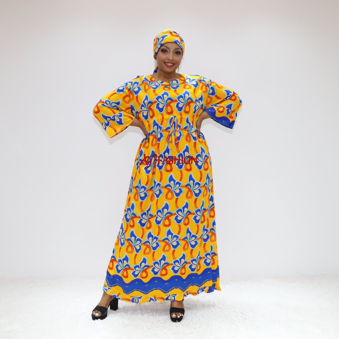 African Cotton Kitenge Robe