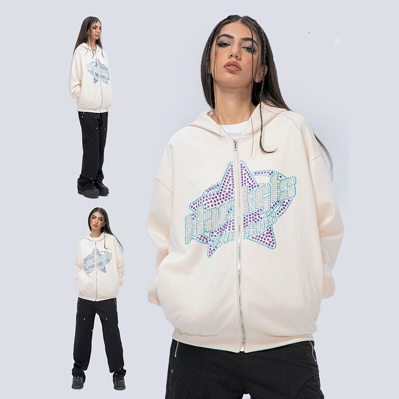 Custom Star Rhinestone Unisex Hoodie