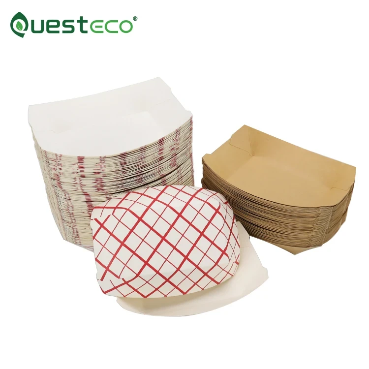 China Wholesale White Food Boat Tray Paper Multi Color Boat Tray White Paper Food Boat Trays Hot Dog