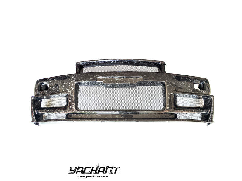 YCR34030DZCF 1999-2002 Nissan Skyline R34 GTR Nismo Z-Tune Style Front Bumper CF Forged Carbon Weave (1).jpg