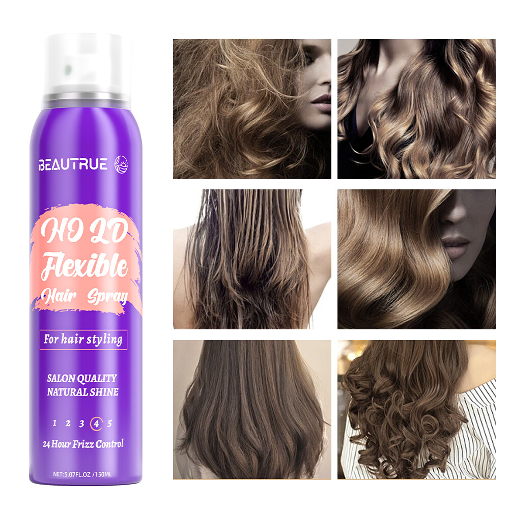 YOUR LOGO Hair Holding Spray Strong Hold Quick-Dry Finish Long-Lasting 24 Hours Style Control