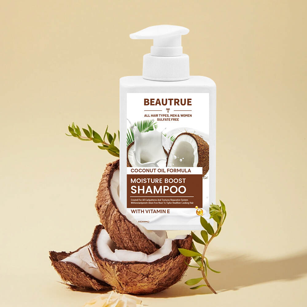 YOUR LOGO Coconut Oil Daily Hydration Shampoo & Conditioner For Dry Lifeless Hair Provides Intense Shine and Moisturizing