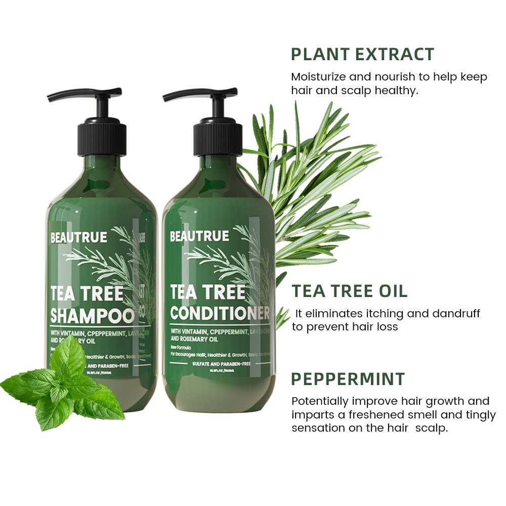 Tea Tree Oil Shampoo and Conditioner Set;Tea Tree Oil Shampoo