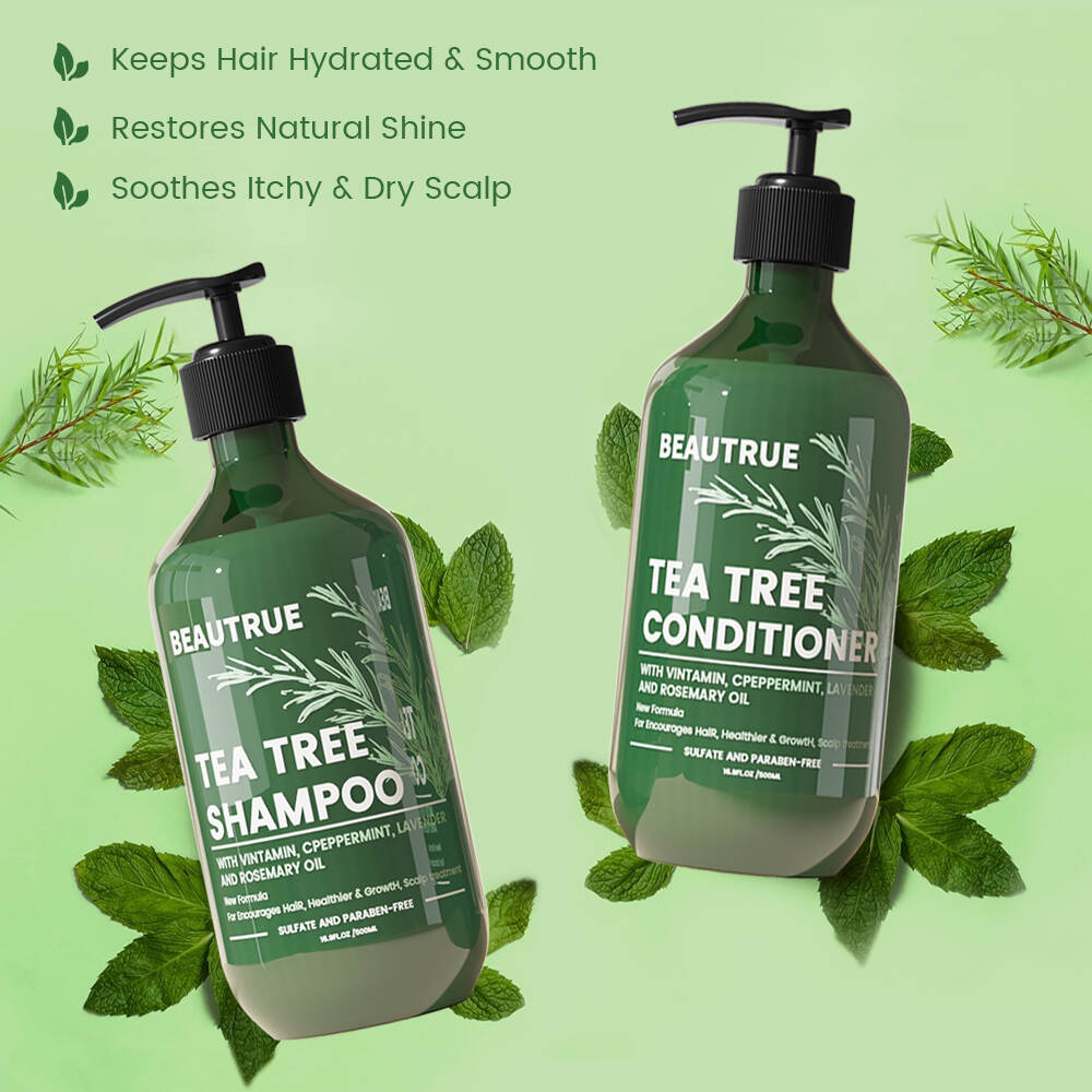 Tea Tree Oil Shampoo and Conditioner Set;Tea Tree Oil Shampoo