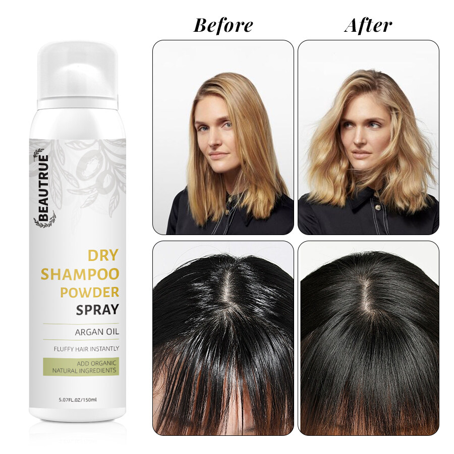 YOUR LOGO Volumizing Dry Shampoo Spray Formulated Without Benzene Supports Thicker Fuller Looking Hair Natural Citrus Scent