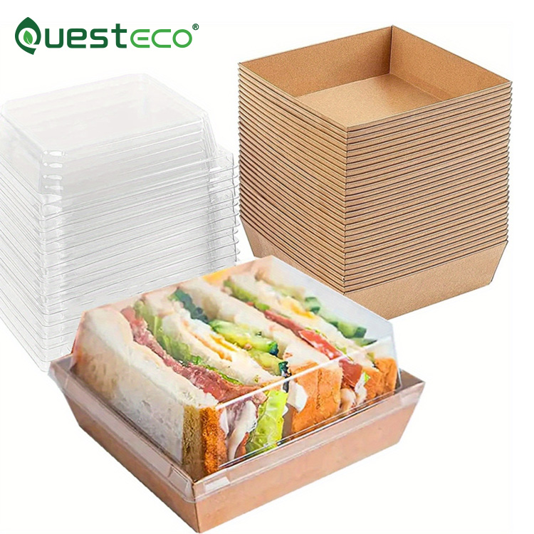 Korean Egg Drop Sandwich Box Lunch BoxKids Sandwich Kraft Meal Noodle Paper Cake Box Sandwich Packaging