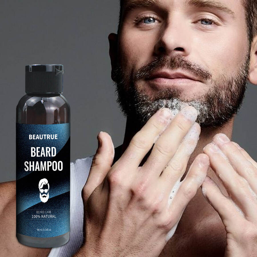 YOUR LOGO Beard Shampoo Softens and Strengthens with Argan Oil Best Beard Grooming Products for All Types of Beards