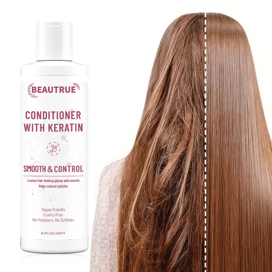 YOUR LOGO Keratin Conditioner Sulfate and Paraben Free Deep Treatment for Dry, Damaged Hair Salon Formula for Women and Men