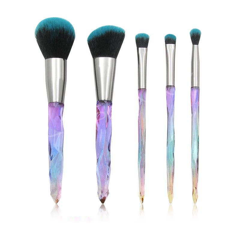 5pcs crystal diamond makeup brush set