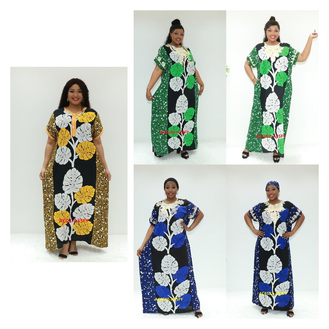 Robe musulmane modèle simple Abaya Ay Fashion AC02-A35fy Tanzania Caftan Dashiki robe