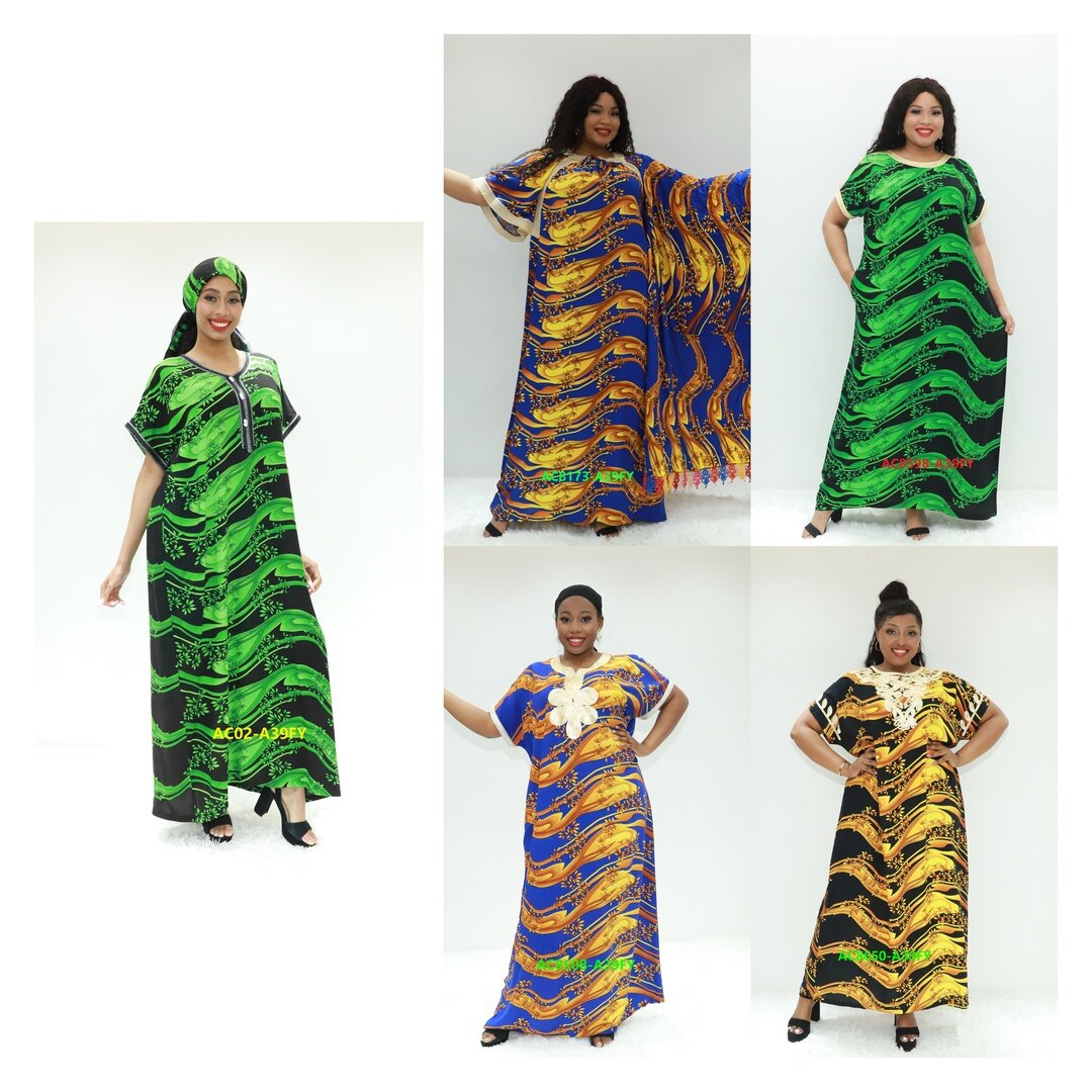 Roupas da África Abaya Kotton 2022 Love Sahara AC02-A39fy Abidjan Vestido Muçulmano Abaya