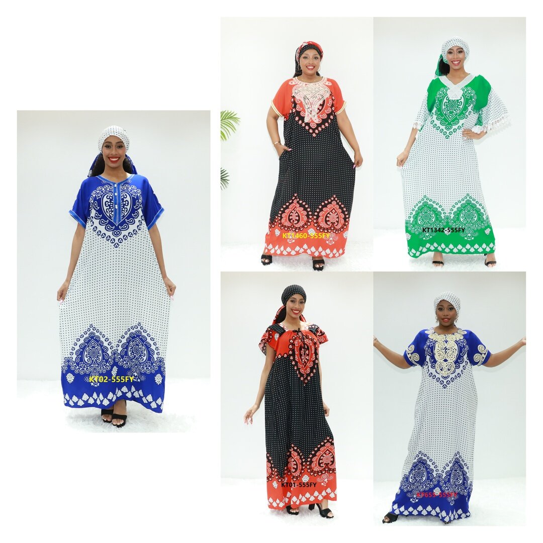 Africa Dress Beautifull abaya ay moda kt02-555fy Abidjan Abaya Africa. Vestido impresso