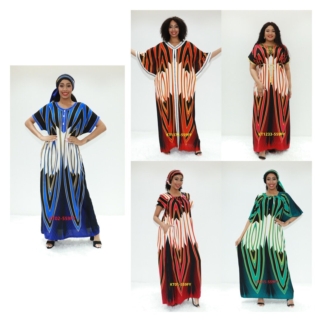 African clothing abaya rose femme Love Sahara KT02-559FY Tanzania clothing kaftan