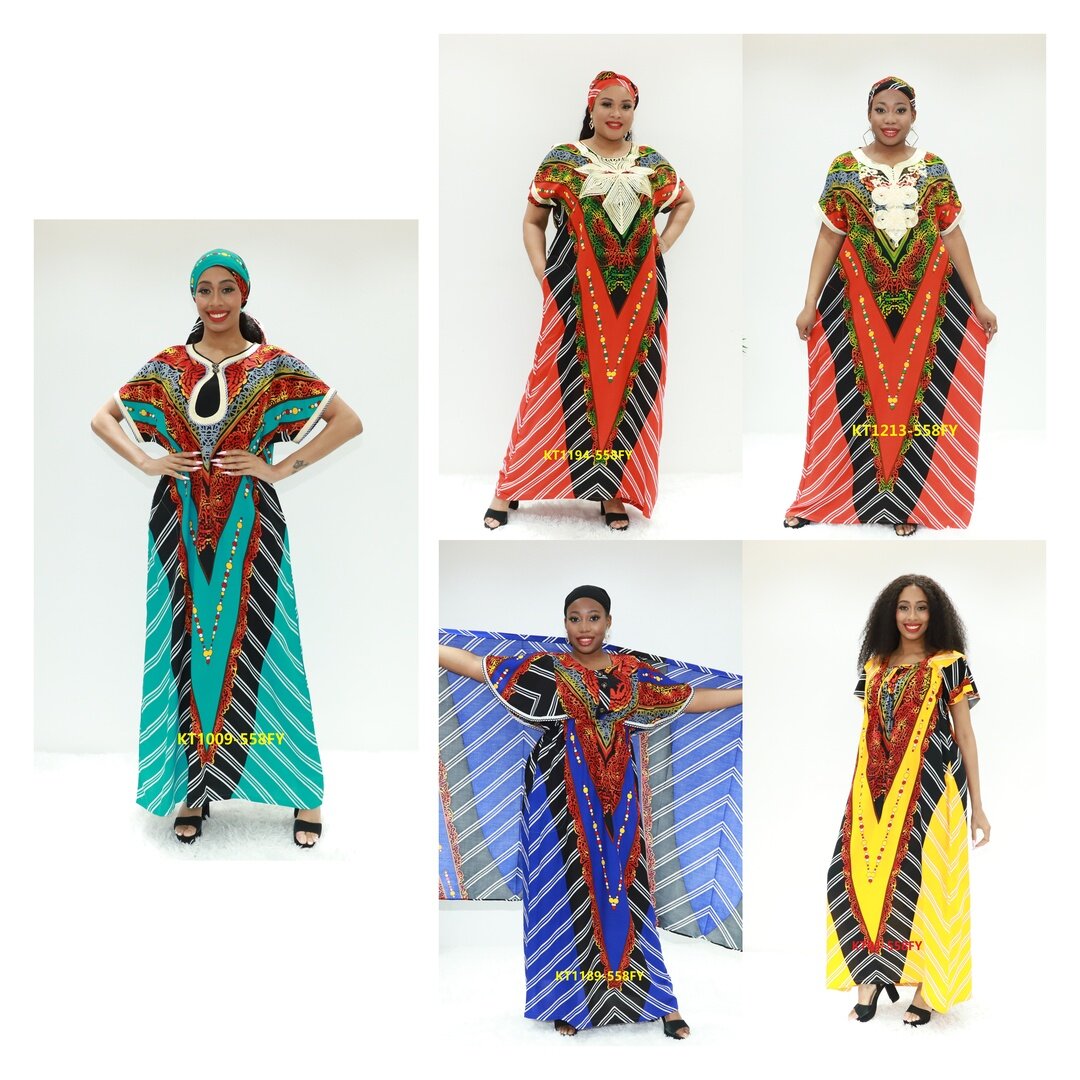 Ethnische Kleidung Afrique Boubou Broderie Liebe Sahara KT1009-558fy Kamerun Kleidung Dashiki Kleid